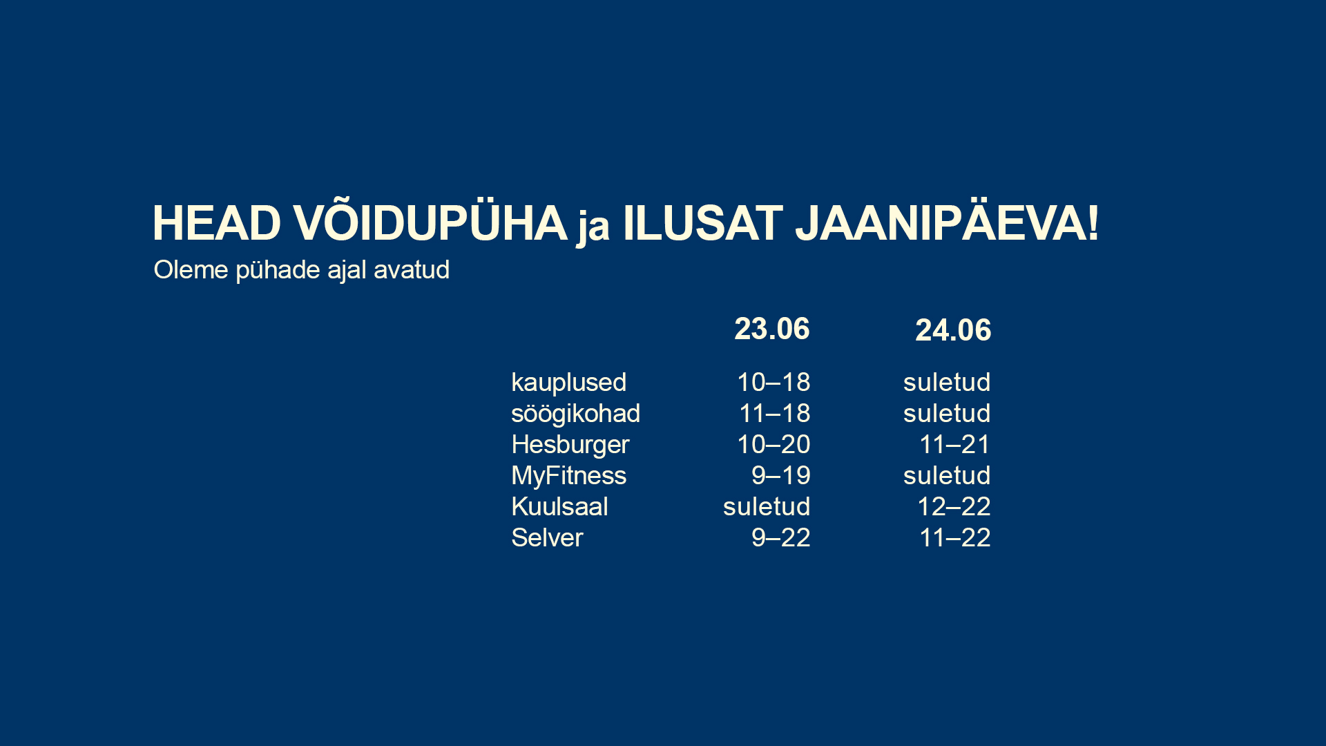 Viimsi Keskuses jaanipäev